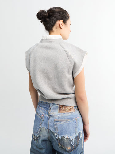 Acne Studios - Layered Fleece Vest in Grey Melange