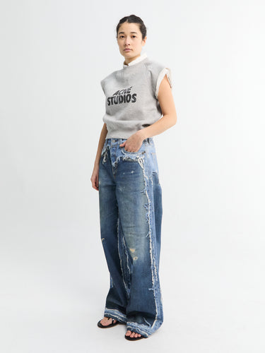 Acne Studios - Cotton Denim Pants in Mid Blue