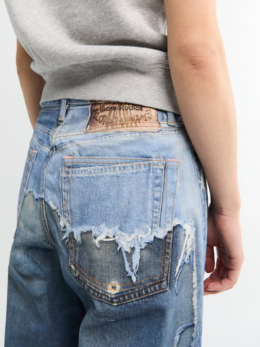 Acne Studios - Cotton Denim Pants in Mid Blue