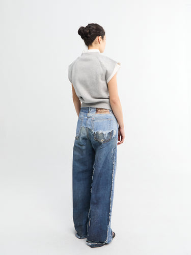 Acne Studios - Cotton Denim Pants in Mid Blue