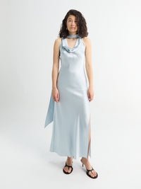 Acne Studios - Silk Tunic Dress in Light Blue