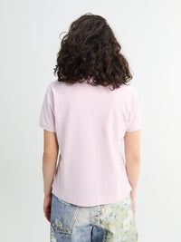 Acne Studios - Logo Polo T-shirt in Pale Pink