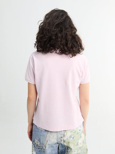 Acne Studios - Logo Polo T-shirt in Pale Pink