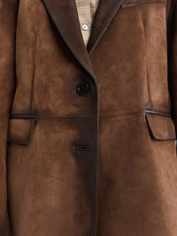 Acne Studios - Suede Suit Jacket in Cognac Brown