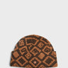 Acne Studios - Face Tiles Beanie in Toffee Brown and Black