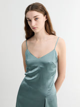 Acne Studios - Satin Slip Dress in Vintage Green