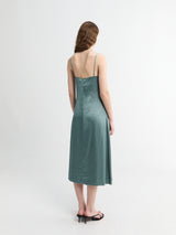 Acne Studios - Satin Slip Dress in Vintage Green