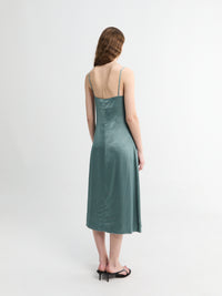 Acne Studios - Satin Slip Dress in Vintage Green