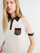 Acne Studios - Polo Knit in White and Brown