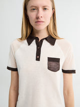 Acne Studios - Polo Knit in White and Brown