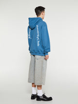 Acne Studios - Monogram Denim Shorts in Blue and Beige