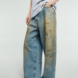 Acne Studios - 2023F Super Baggy Fit Jeans in Penicillin
