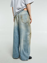 Acne Studios - 2023F Super Baggy Fit Jeans in Penicillin