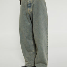 Acne Studios - 2023M Super Baggy Fit Jeans in Blue and Beige