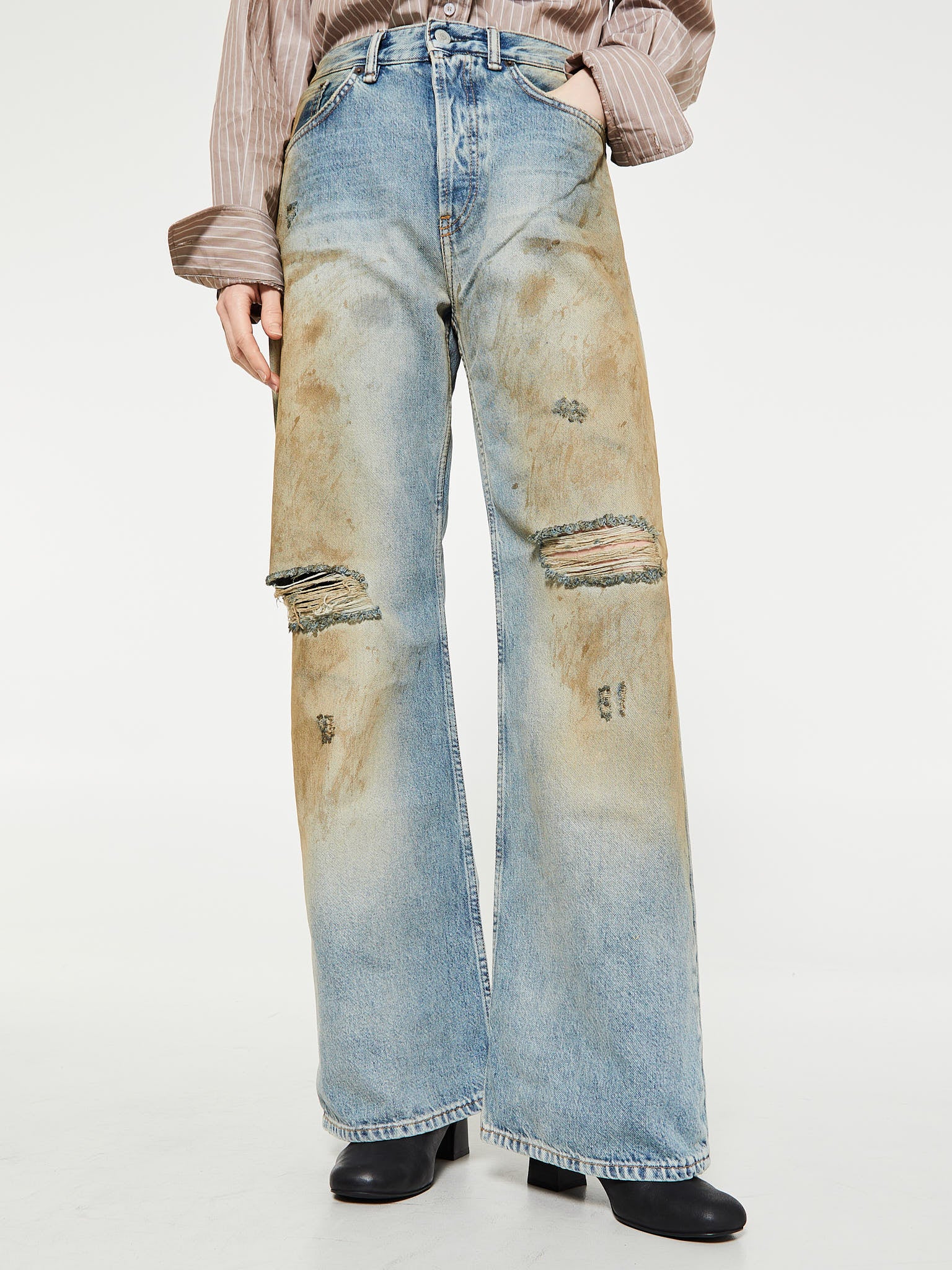 Acne Studios - 2021F Loose Fit Jeans in Penicillin