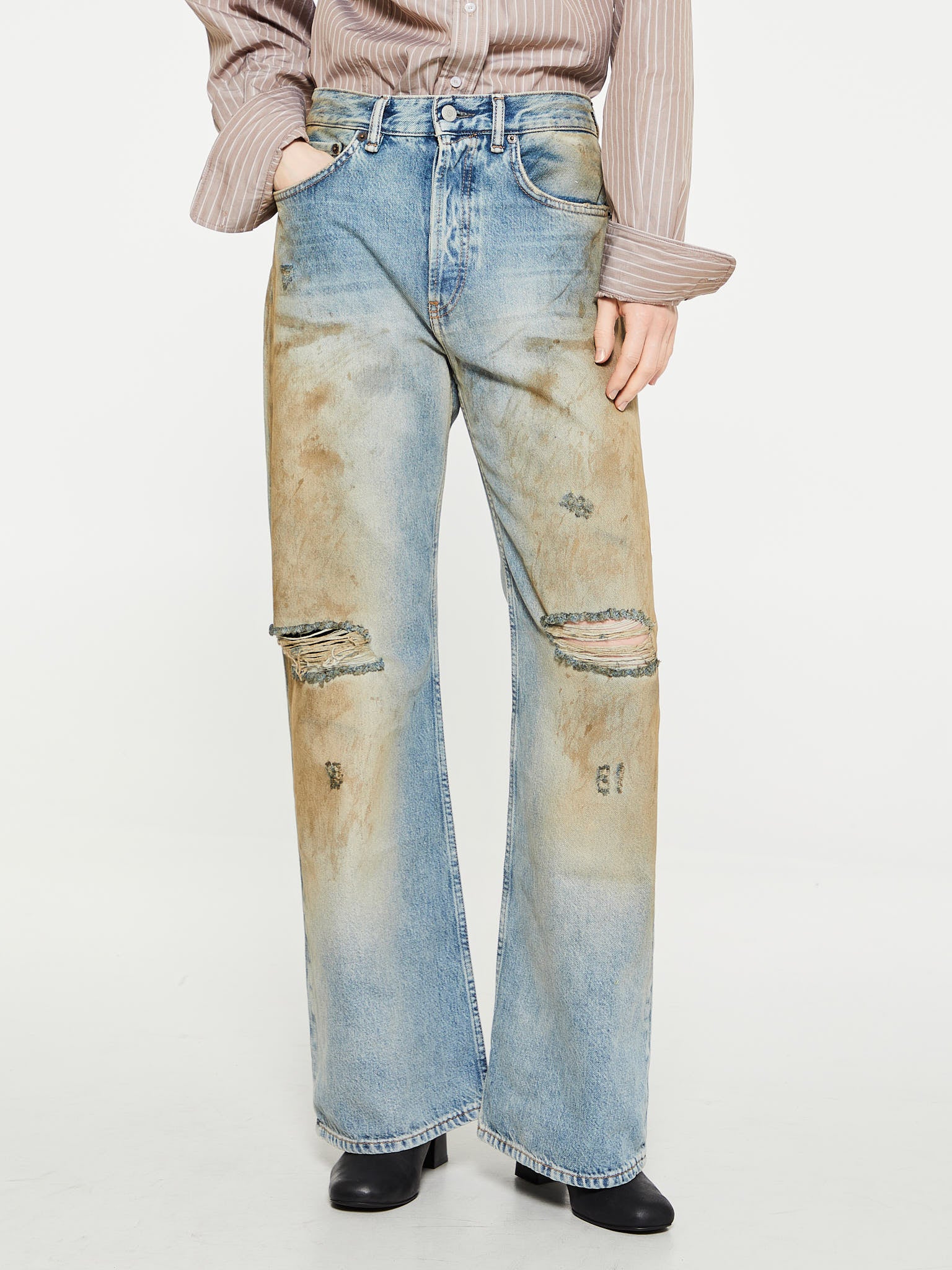 Acne Studios - 2021F Loose Fit Jeans in Penicillin