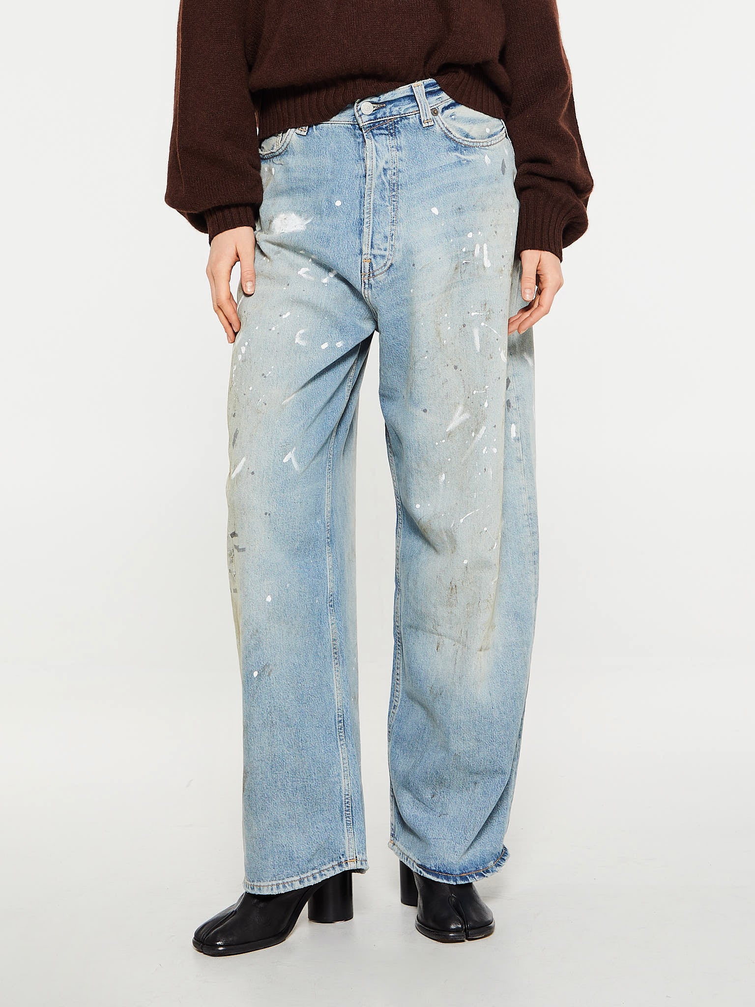 Acne Studios - 2023F Super Baggy Fit Jeans in Light Blue