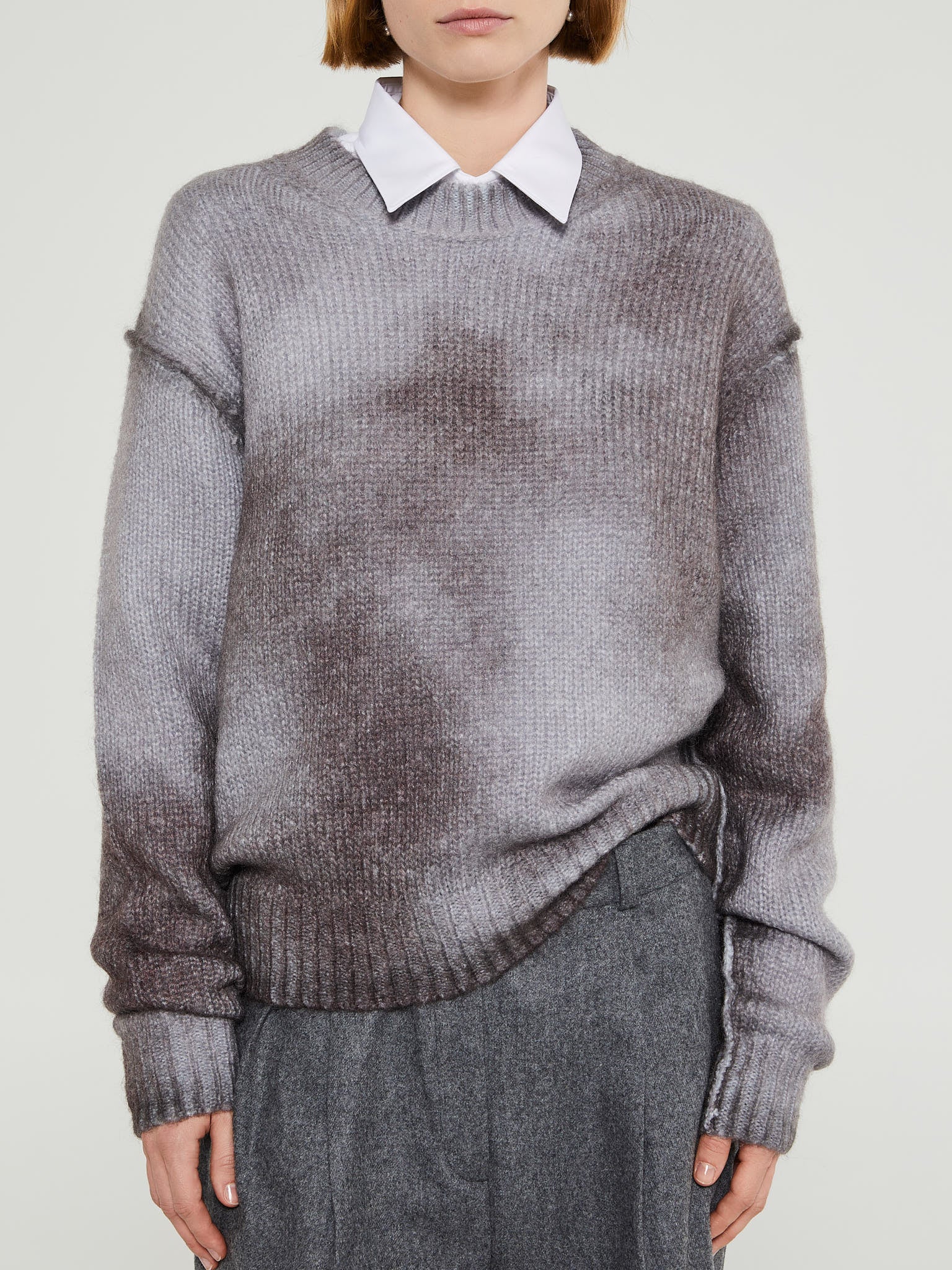 Acne Studios - Sprayed Knit Jumper in Anthracite Grey