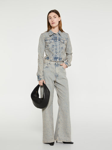 Acne Studios - 2022 Relaxed Fit Monogram Jeans in Blue and Beige