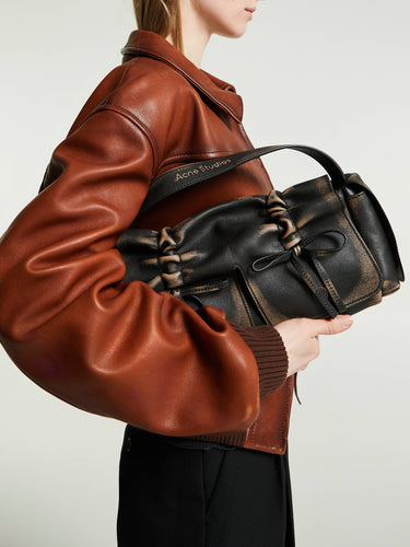 Acne Studios - Multipocket Vintage Bag in Dark Brown and Beige