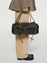 Acne Studios - Multipocket Vintage Bag in Dark Brown and Beige