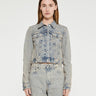 Acne Studios - Denim Jacket in Blue and Beige