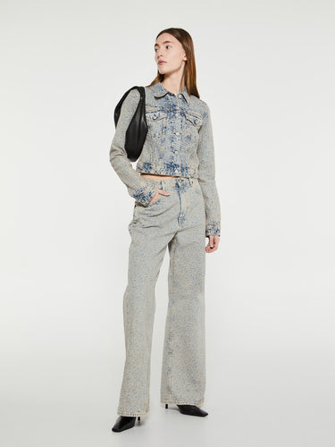 Acne Studios - Denim Jacket in Blue and Beige
