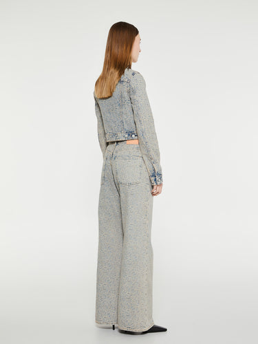 Acne Studios - Denim Jacket in Blue and Beige