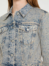 Acne Studios - Denim Jacket in Blue and Beige
