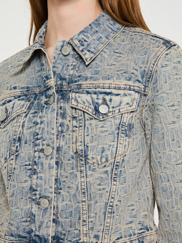 Acne Studios - Denim Jacket in Blue and Beige