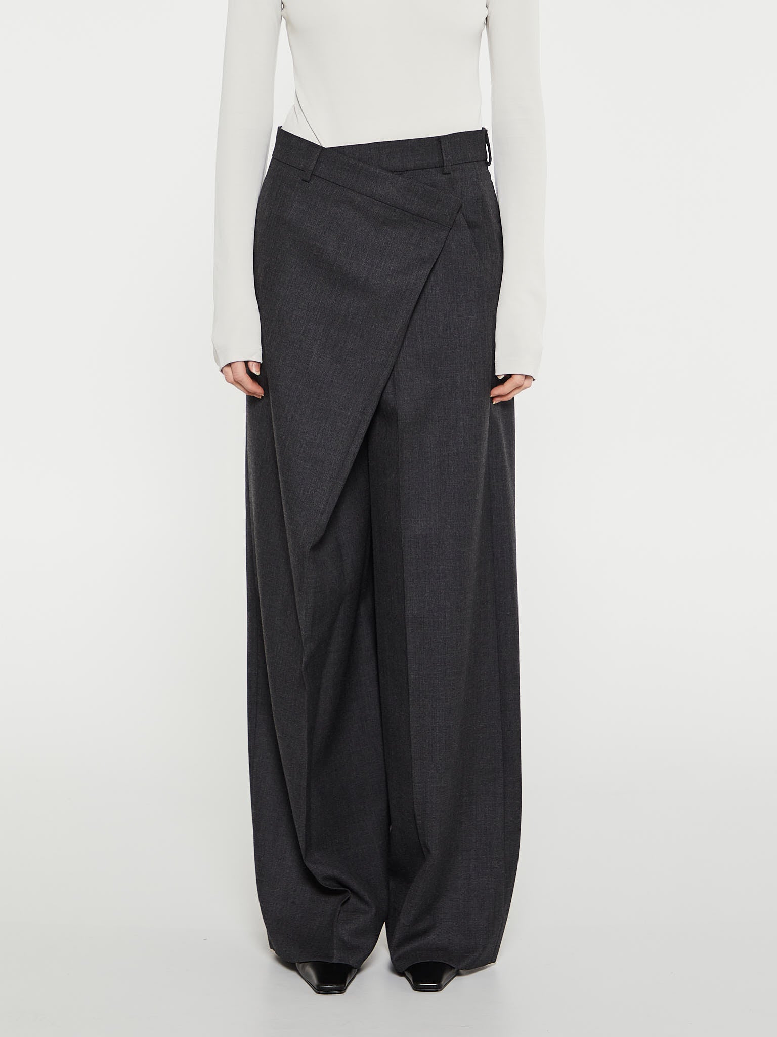 Acne Studios - Tailored Wrap Trousers in Grey