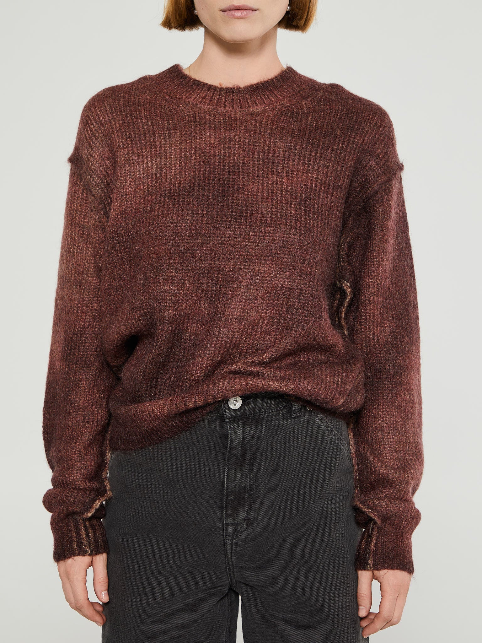 Acne Studios - Sprayed Knit Jumper in Rust Red