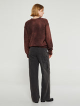 Acne Studios - Sprayed Knit Jumper in Rust Red