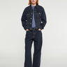 Acne Studios - Rye Monogram Denim Jacket in Blue and Black