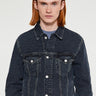 Acne Studios - Rye Monogram Denim Jacket in Blue and Black