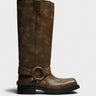 Acne Studios - Leather Buckle Boots in Greige