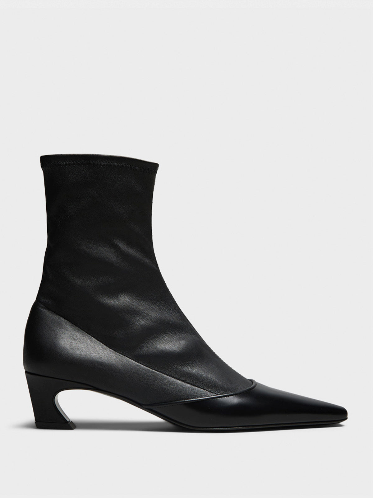 Heeled Ankle Boots in Black