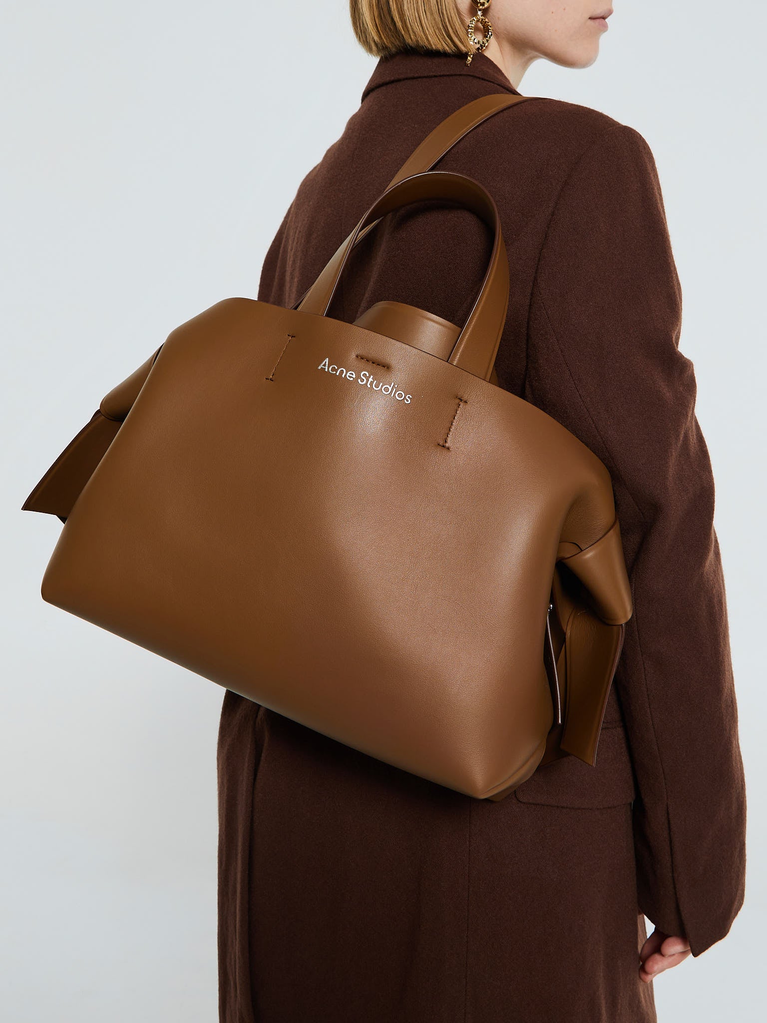 Acne Studios - Musubi Midi Tote Bag in Camel Brown