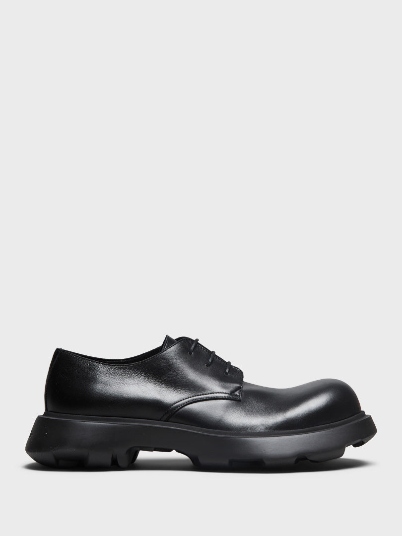 Acne Studios - Leather Lace-Up Shoes in Black
