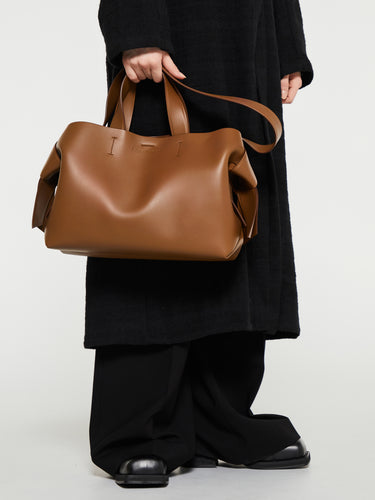 Acne Studios - Musubi Midi Tote Bag in Camel Brown