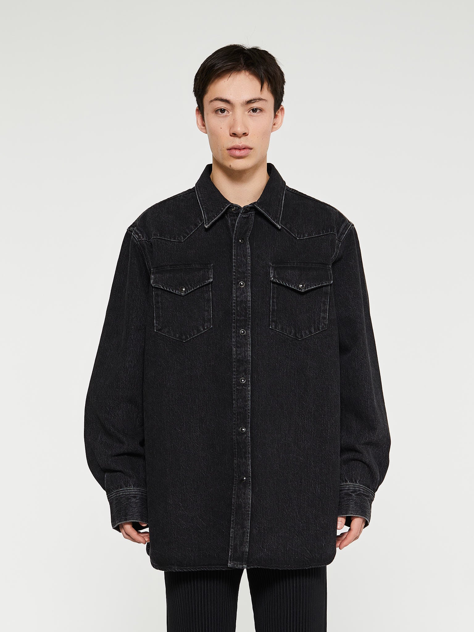 Acne Studios - Denim Button-Up Shirt in Black