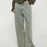 Acne Studios - 2023F Super Baggy Fit Jeans in Blue and Beige