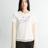 Acne Studios - Layered Mesh T shirt in Off-White