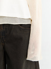 Acne Studios - Layered Mesh T shirt in Off-White