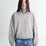 Acne Studios - Fleece Sweatshirt with Logo in Grey Melange