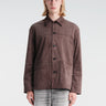 Acne Studios - Socho Faux Suede Shirt in Chocolate Brown