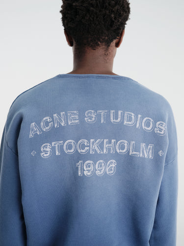 Acne Studios - Sprayed Logo Sweatshirt in Navy