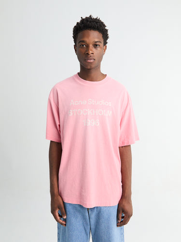 Acne Studios - Sprayed Logo T-shirt in Tango Pink