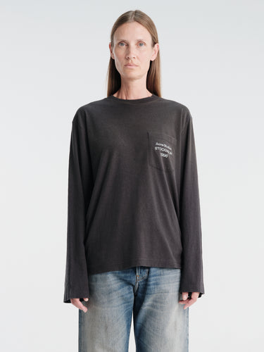 Acne Studios - Relaxed Fit Logo T-Shirt in Faded Black