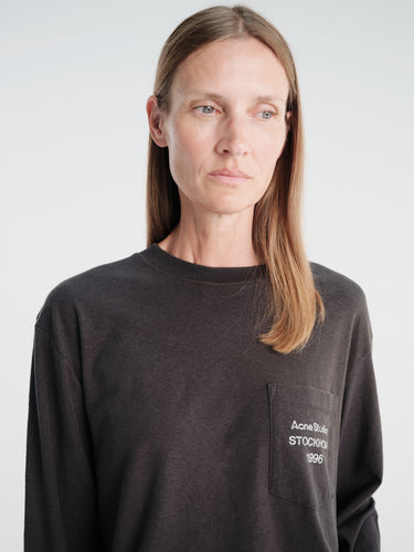 Acne Studios - Relaxed Fit Logo T-Shirt in Faded Black